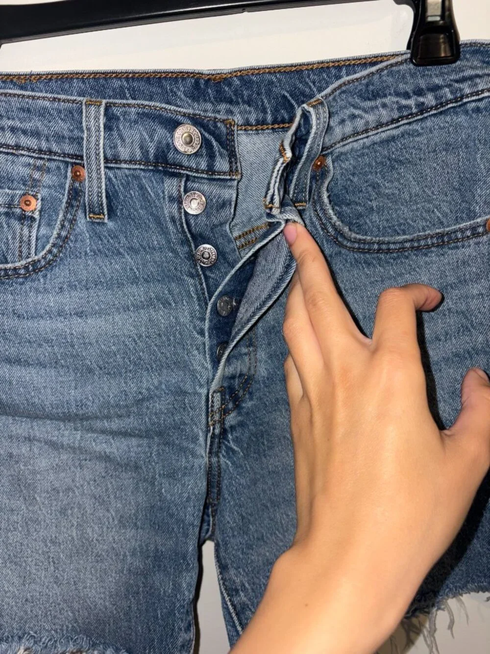 Mid Thigh Denim Shorts